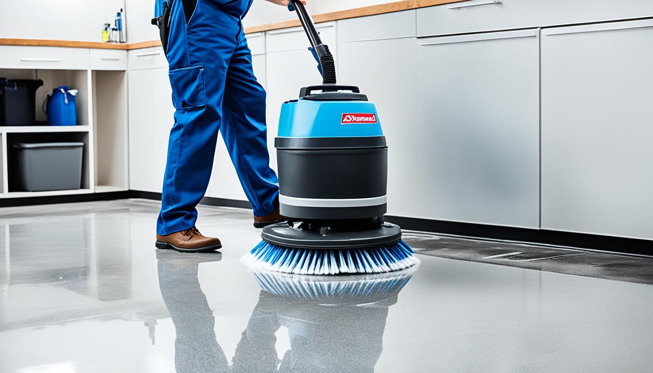 What do professionals use to clean floors?